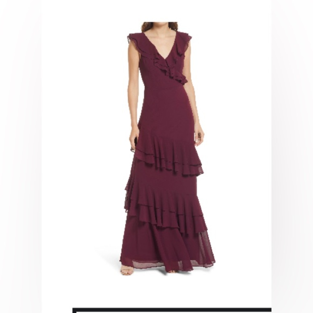 Lulus Burgundy Majesty Lace Gown